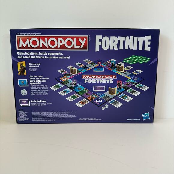 Monopoly Fortnite by Parker Brothers Made in USA, 2-7 players, ages 13+ - Picture 6 of 10